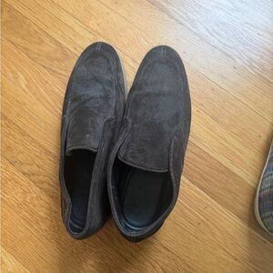 Men's Suede Slip-On Shoes - Brown